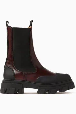 Ganni Chelsea Boots in Recycled Leather