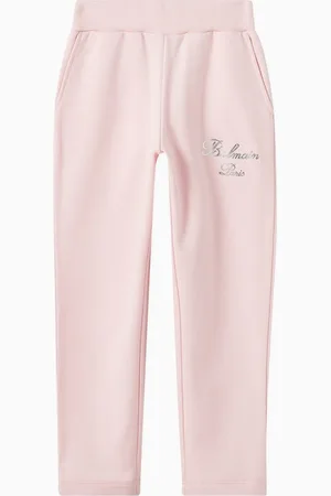 Balmain Metallic Logo Sweatpants in Cotton