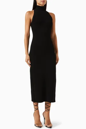VERONICA BEARD Briggita Halter Midi Dress in Knit