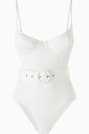 Simkhai Noa Belted One-piece Swimsuit in Stretch Nylon
