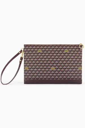 FAURÉ LE PAGE Pochette Zip 29 Pouch Bag in Canvas & Leather