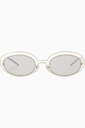 Emporio Armani Oval Sunglasses in Metal