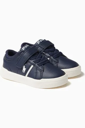 Ralph Lauren Frazier Logo Sneakers in Faux Leather