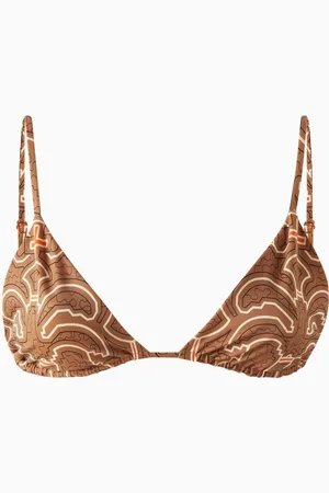 JOHANNA ORTIZ Palms Konibo Bikini Top in Lycra