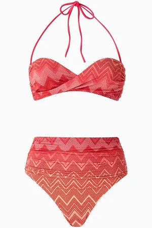 Missoni Zigzag Bikini Set in Lamé Stretch Nylon