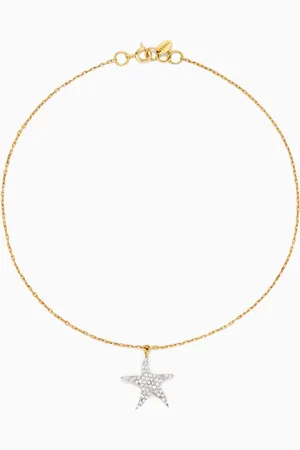 Dima Star Diamond Anklet in 18kt