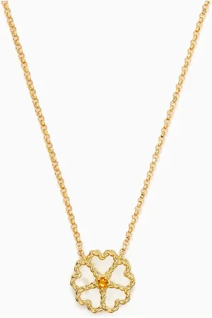 Damas Farfasha Petali del Mare Mother of Pearl & Amethyst Necklace in 18kt