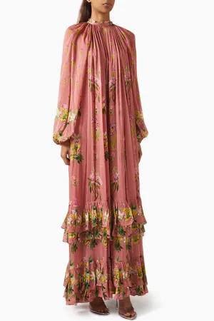 Hemant & Nandita Dina Floral-print Maxi Dress