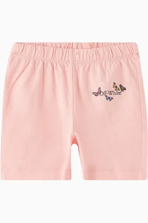 OFF-WHITE Butterfly Bookish Logo Shorts in Cotton