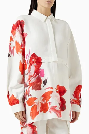 Acler Oversized Chapelhill Shirt in Viscose Blend