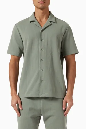 ONIA Vacation Shirt in Waffle-weave Cotton