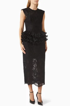 ZIMMERMANN Crush Lace Frill Midi Dress