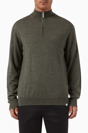 Les Deux Greyson Half-zip Sweater in Merino Knit