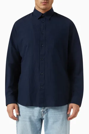 SELECTED Long-sleeve Shirt in Cotton-linen