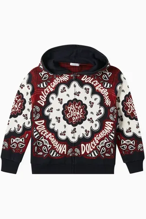 Dolce & Gabbana Printed Zip Hoodie in Cotton