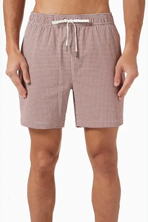 ONIA Charles 7" Checked Swim Shorts