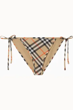 Burberry Check Bikini Briefs in Stretch Nylon