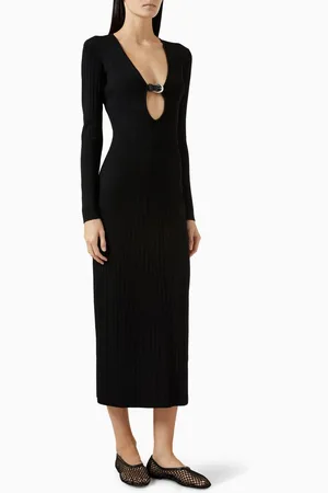 Staud Murphy Midi Dress in Ribbed-knit