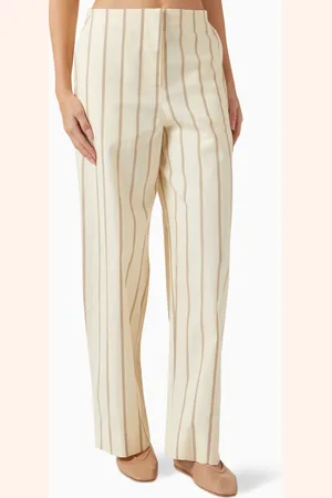 FAITHFULL THE BRAND Maeve Stripe Pants in Linen