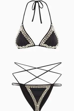 Norma Kamali Stud-embellished Bikini Set