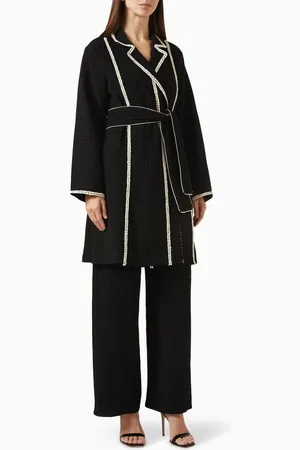 SH COLLECTION Belted Top & Pants Set in Cotton Blend