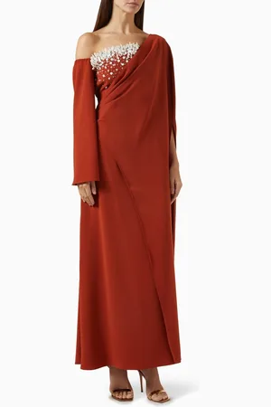 Anatomic Embellished Cape Maxi Dress
