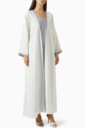 SH COLLECTION 4-piece Abaya Set in Linen Blend