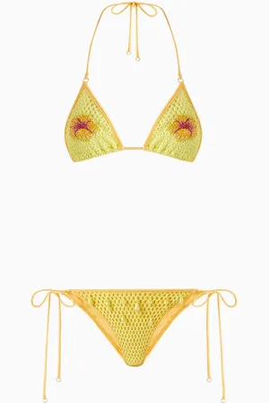 Leslie Amon Treasure Aloha Bikini Set in Crochet