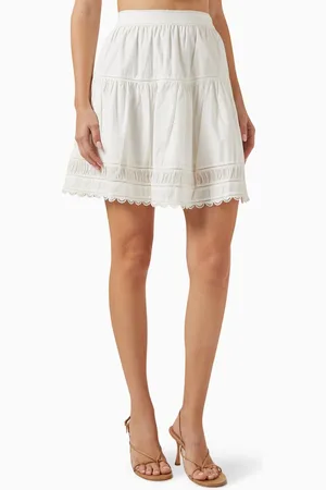 ULLA JOHNSON Ayla High-waisted Mini Skirt in Cotton Poplin