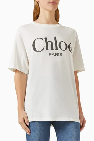 Chloé Logo T-shirt in Cotton Jersey