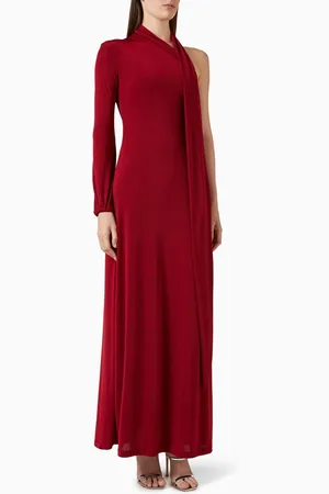 Leslie Amon Scarf Maxi Dress in Velvet