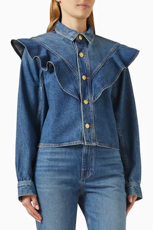 ULLA JOHNSON The Mathilde Shirt in Denim