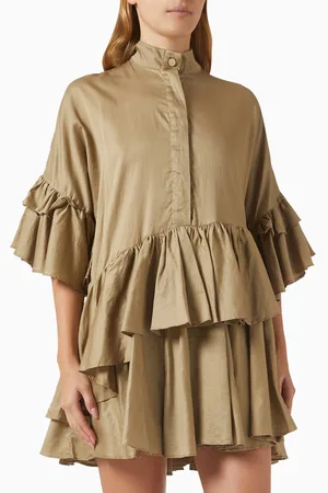 Morton Mac Margrit Mini Dress in Cotton-silk