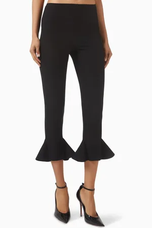 Nensi Dojaka Frankie Flared Crop Pants in Viscose Blend