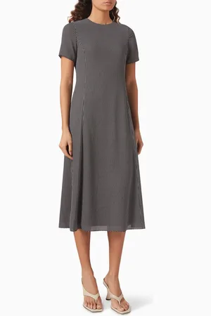 THEORY Flared Midi Dress
