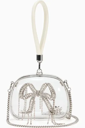 Self-Portrait Crystal-embellished Top-handle Clutch Bag in Acrylic