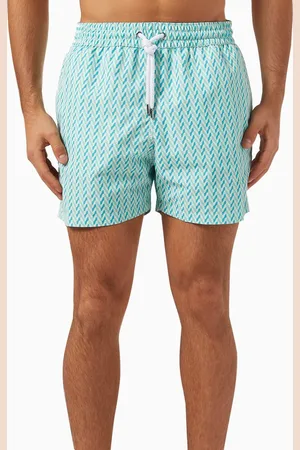 Frescobol Carioca Copacabana Herringbone-print Swim Shorts