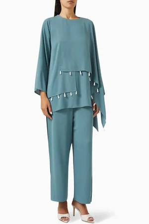 SH COLLECTION 3-piece Top & Pants Set in Crepe Chiffon