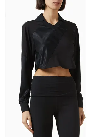 Nike Cropped Long-sleeve Top in Jersey