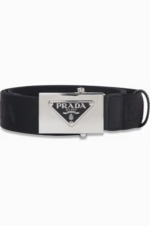 Prada Triangle Logo-buckle Belt in Re-Nylon