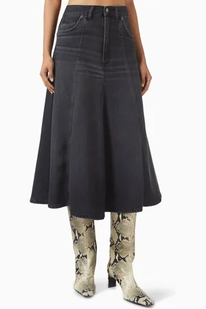 haikure Serenity Midi Skirt in Denim
