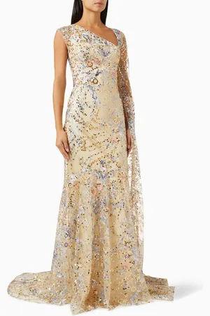 GEMY MAALOUF Embellished Cut-out Dress