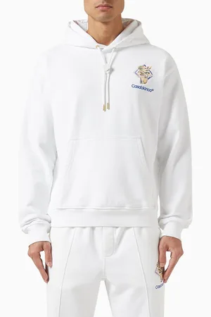 Casablanca Embroidered-logo Hoodie in Organic Cotton