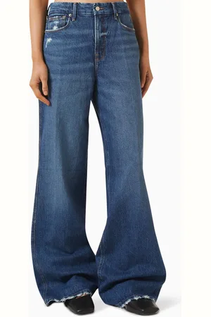 GOOD AMERICAN Good Skate Wide-leg Jeans in Denim
