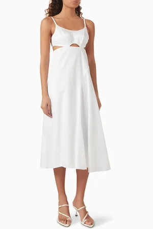 Victoria Beckham Cami Midi Dress in Cotton