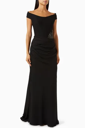 GEMY MAALOUF Bead-embellished Corset Dress in Crepe Georgette