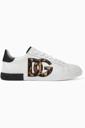 Dolce & Gabbana Portofino Vintage Sneakers in Calfskin Leather