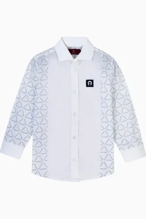 Aigner Repeated Monogram Shirt in Cotton