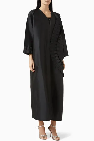 Elna Line 3D Applique Trench-coat Abaya