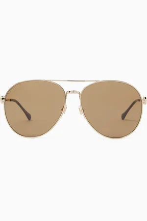 Gucci Aviator Sunglasses in Metal